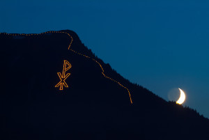 Tirol Zugspitze Bergfeuer